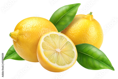 lemon isolated on transparent background png