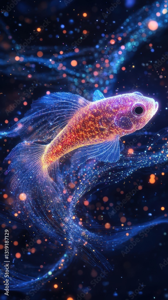 Luminous Fish Swims Through Sparkling Cosmic Dust Luminous Fish Swims Through Sparkling Cosmic Dust