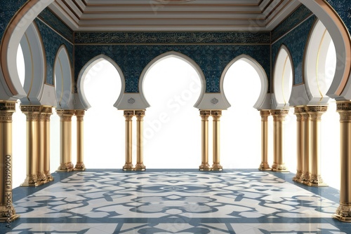 Premium Quality Visual of Ramadan Frames with Mosque Perspective Side
