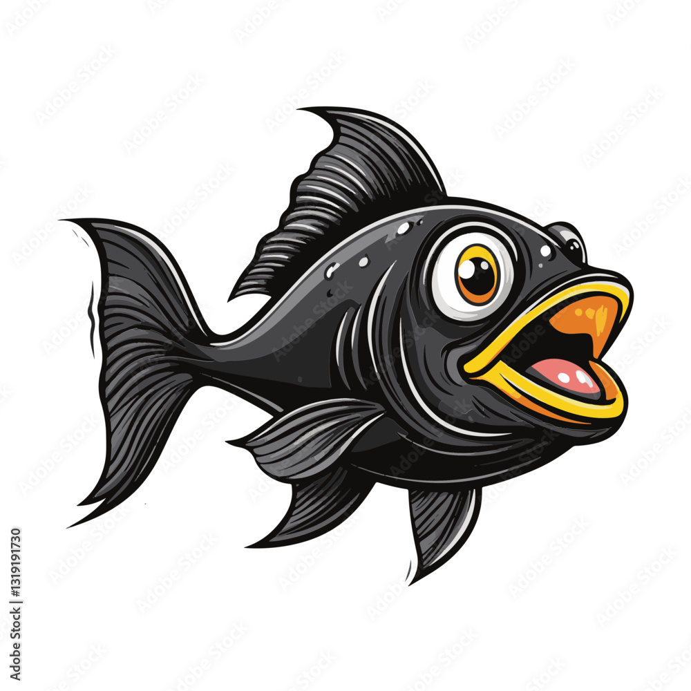 Fototapeta premium vector illustration of a fish