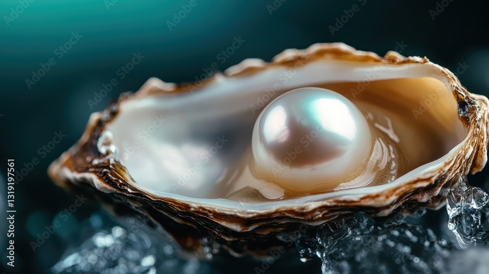 A mesmerizing pearl situated in an open oyster shell, beautifully illuminated, highlighting the intricate details and natural beauty of this underwater treasure. A mesmerizing pearl situated in an open oyster shell, beautifully illuminated, highlighting the intricate details and natural beauty of this underwater treasure.