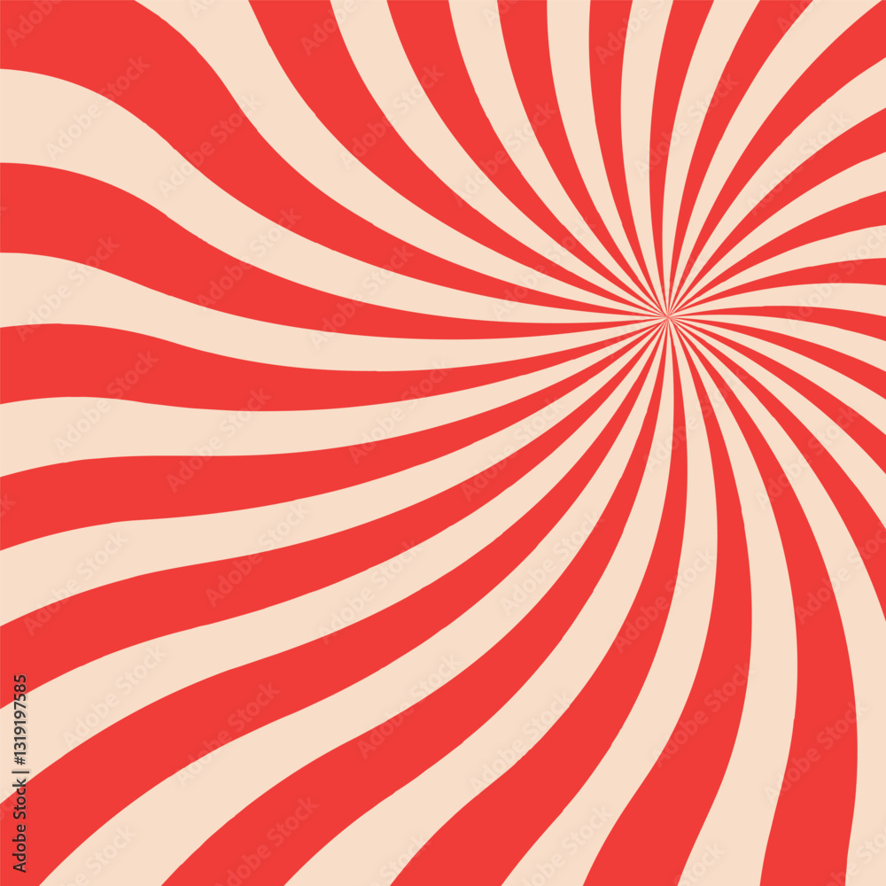 Fototapeta premium Retro swirl pattern with vibrant spiral pattern for vintage or psychedelic designs. Abstract background for cards, posters, covers, banners etc.