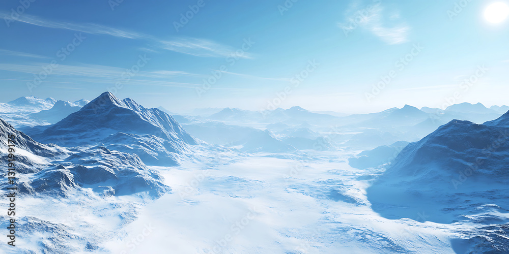custom made wallpaper toronto digitalHigh-Altitude View of a Glacier with Deep Crevasses for a Stunning Arctic Landscape