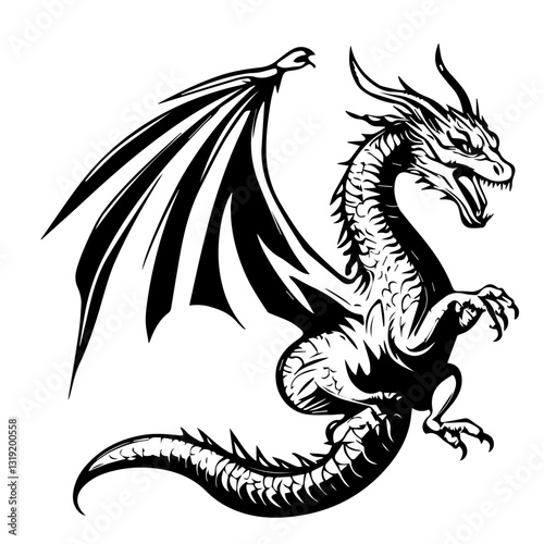 Download Dragon Silhouettes for Custom Art Projects | Exclusive Set