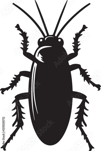 Cockroach Isolated on White Background – High-Resolution Stock Image