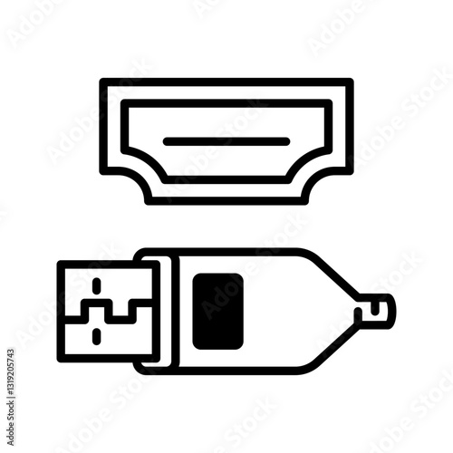 usb icon flat vecktor trendy popular simple