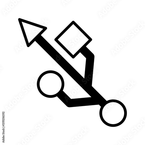 usb icon flat vecktor trendy popular simple