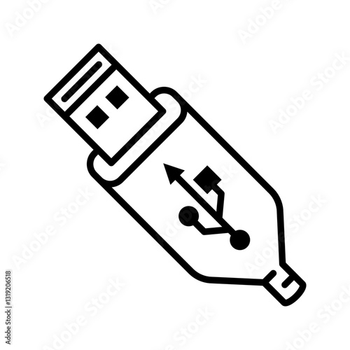 usb icon flat vecktor trendy popular simple