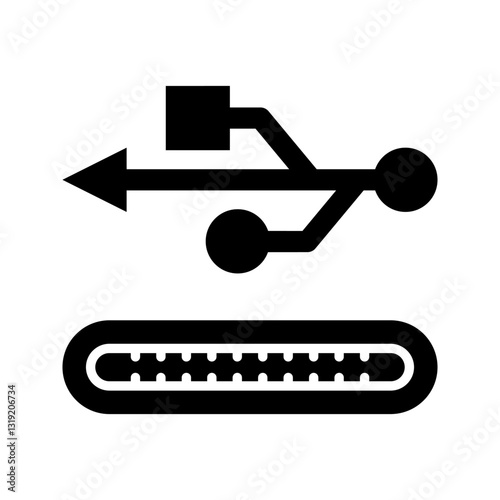 usb icon flat vecktor trendy popular simple