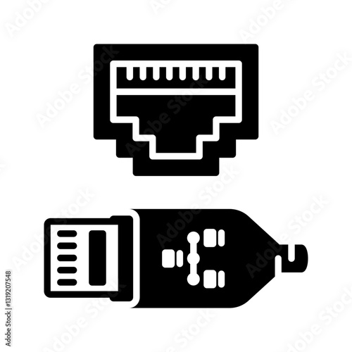 usb icon flat vecktor trendy popular simple