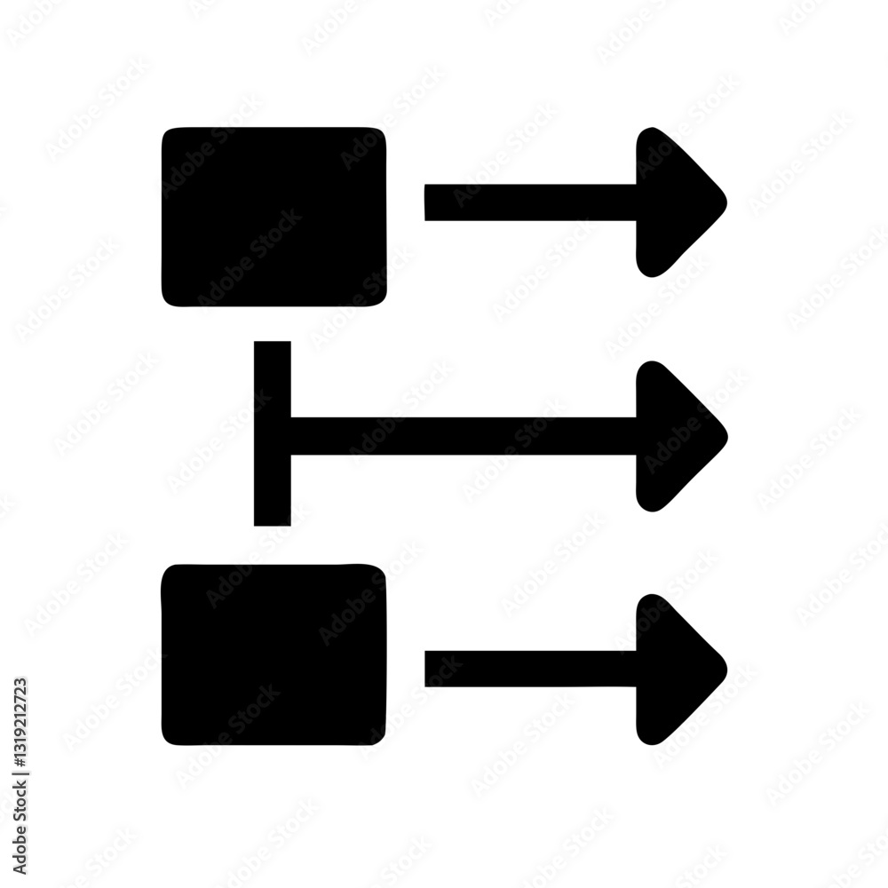 Data Flow icon depicting information transfer and processing concepts
Data Flow icon depicting information transfer and processing concepts