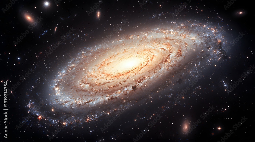 Fototapeta premium 70. A galactic spiral expanding into infinite realms, capturing the cosmic force of universal birth