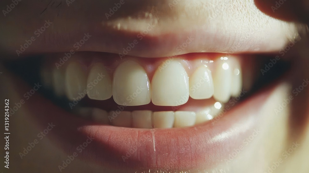 Obraz premium A Close-Up Shot of a Radiant Smile, Captivating Beauty and Perfect Teeth