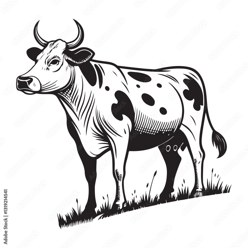 Fototapeta premium Cow Vector