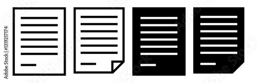 Contact form line icon set. Write, edit outline vector sign, linear style pictogram isolated on white. Symbol, logo illustration.