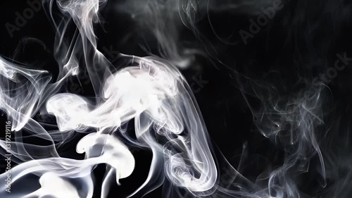slow smoke effect on black background