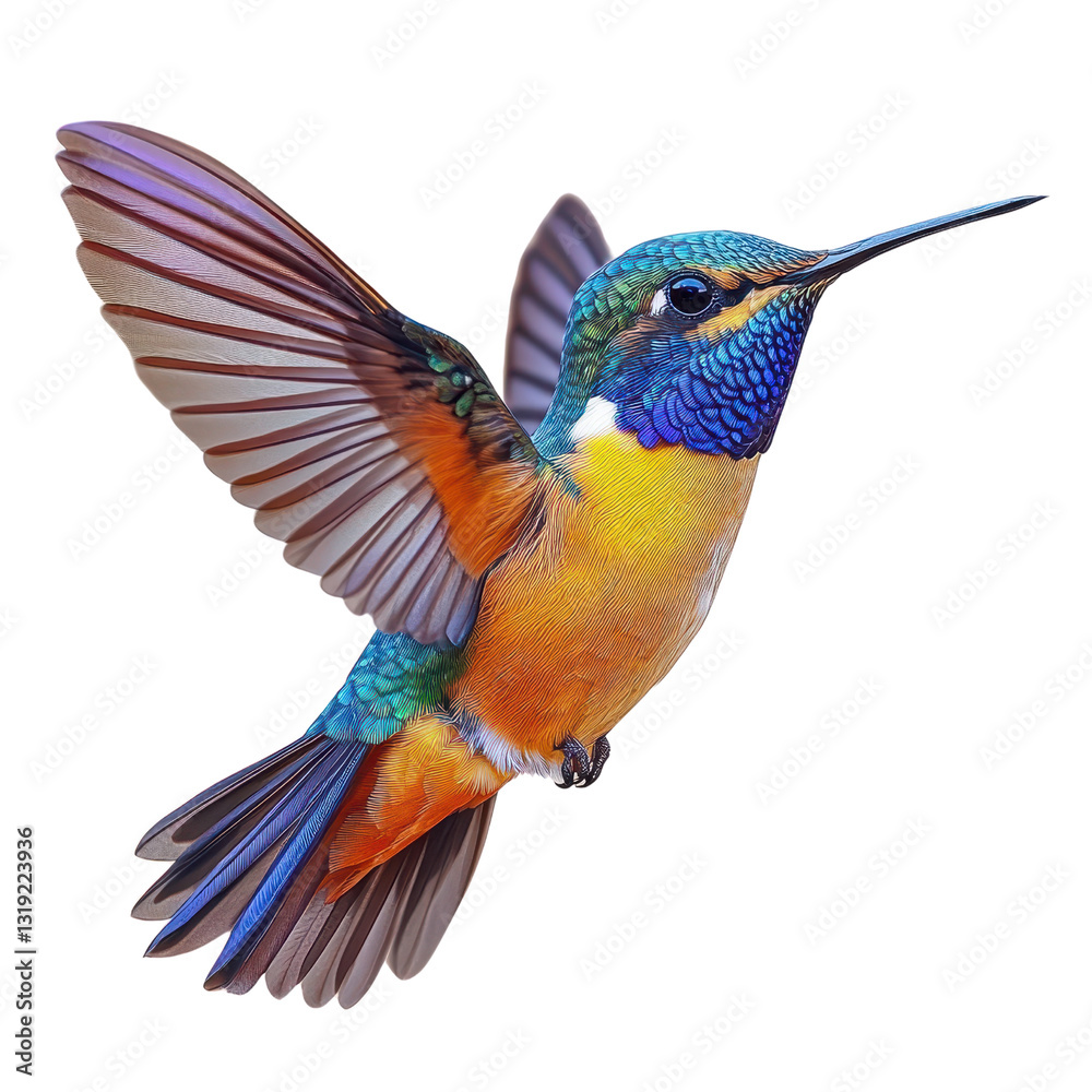 colorful hummingbird isolated on transparent background. colorful hummingbird isolated on transparent background.