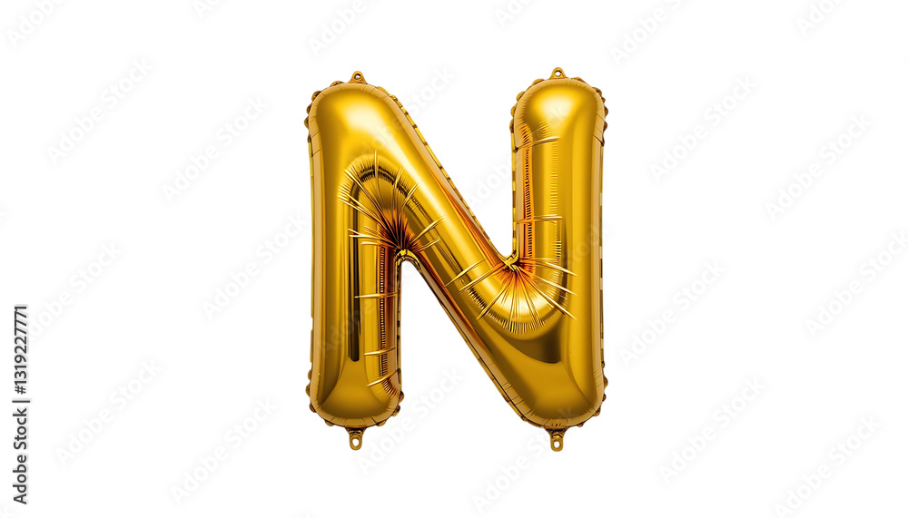 Golden inflatable balloons letters N Golden inflatable balloons letters N