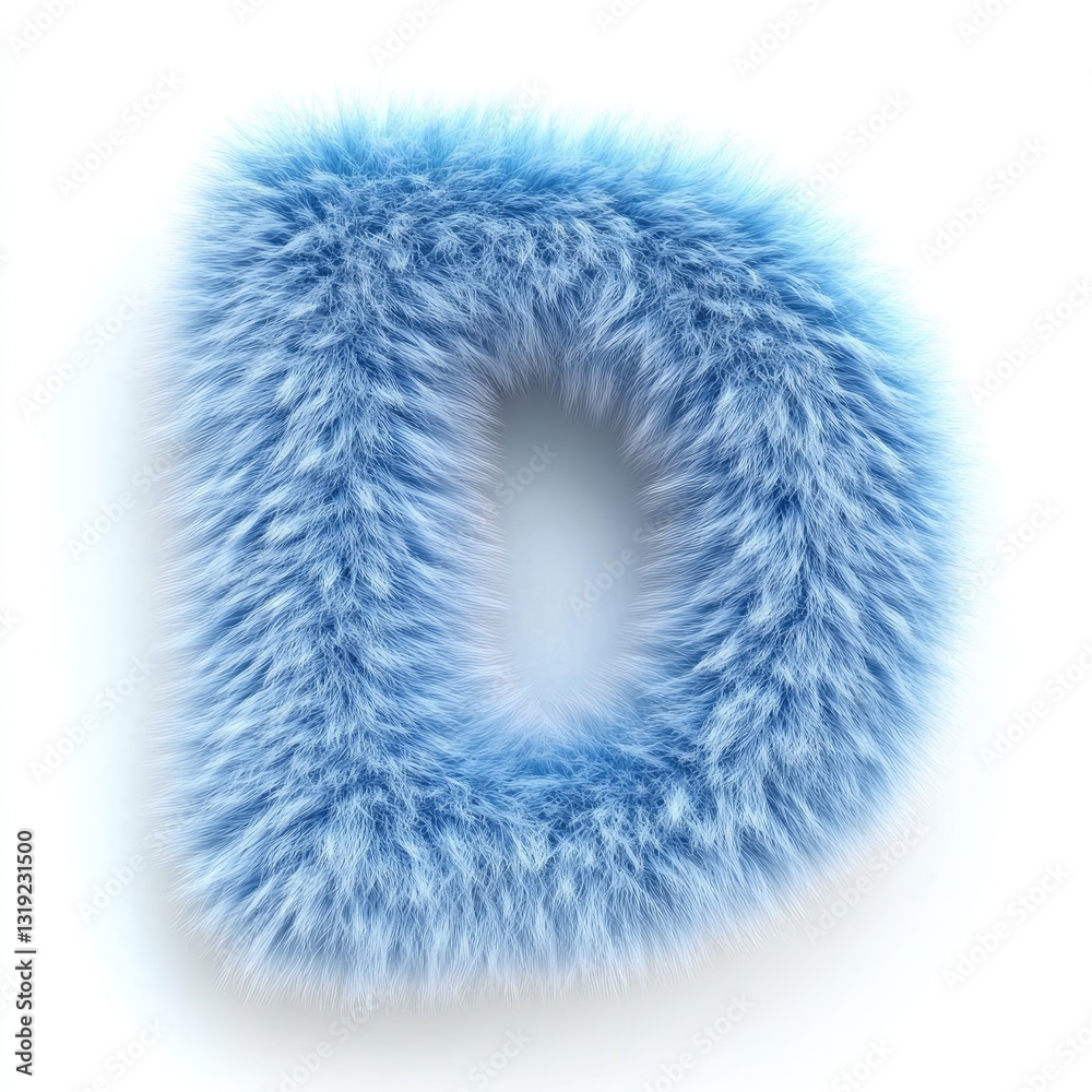 A Detailed Image Depicting a Soft and Fluffy Letter D A Detailed Image Depicting a Soft and Fluffy Letter D