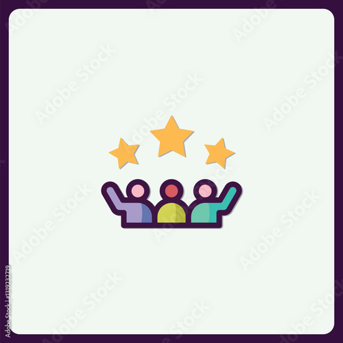 A Simple Icon Representing Teamwork, Success, and Positive Collaboration