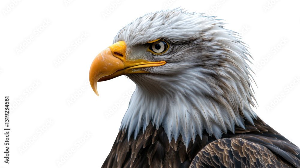 Obraz premium bald eagle on white background
