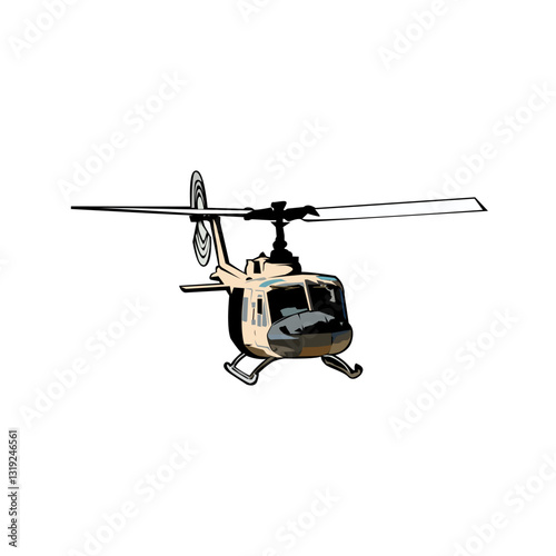 Helicopter illustration design template