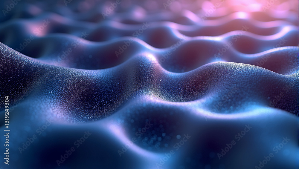 Obraz premium Blue 3D Wave Texture Design