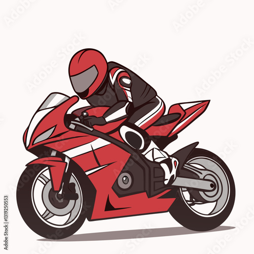 Motorcyclists riding big bike motorcycle motorbike vector  illustration