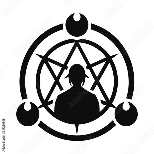  summoning circle silhouette icon