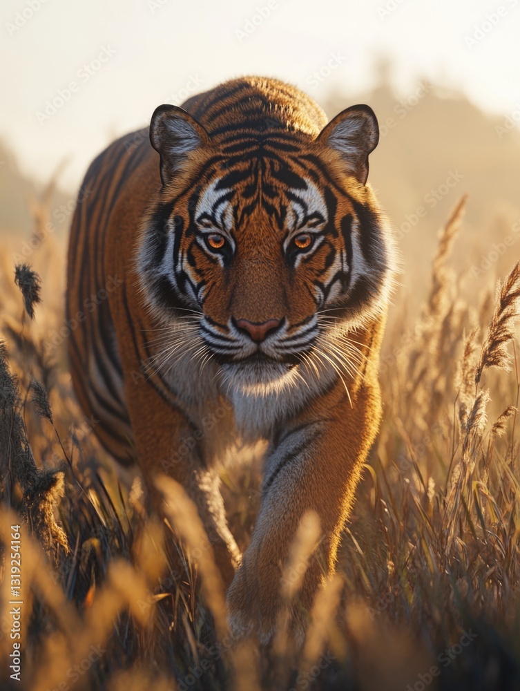 Fototapeta Tiger in Tall Grass