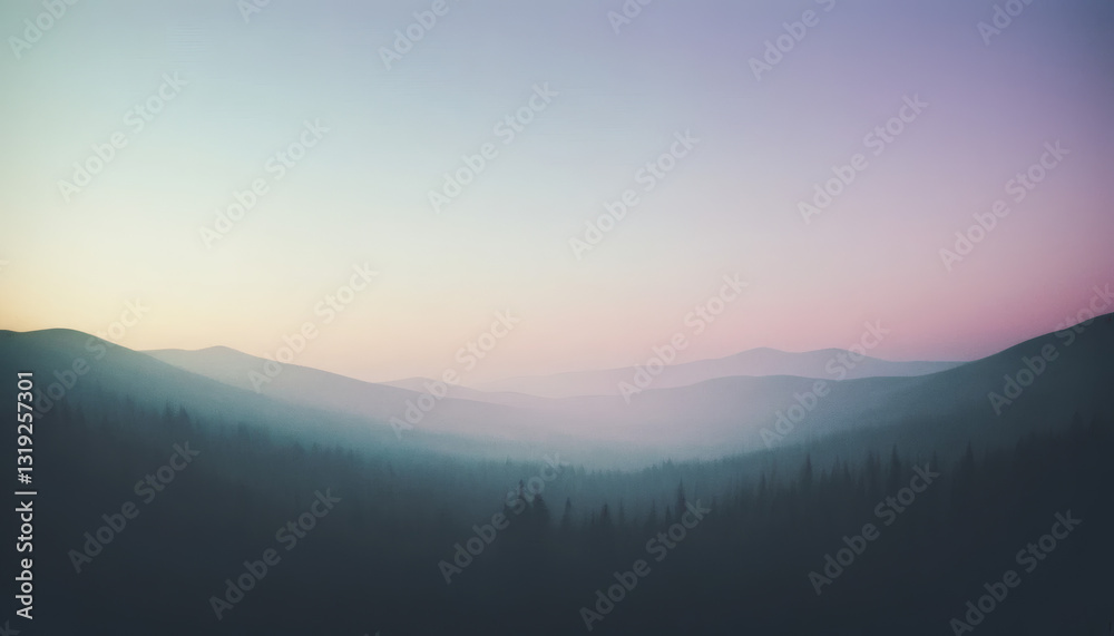 Obraz premium Cinematic film-inspired gradient with faint grain and soft blur effect on a smooth background