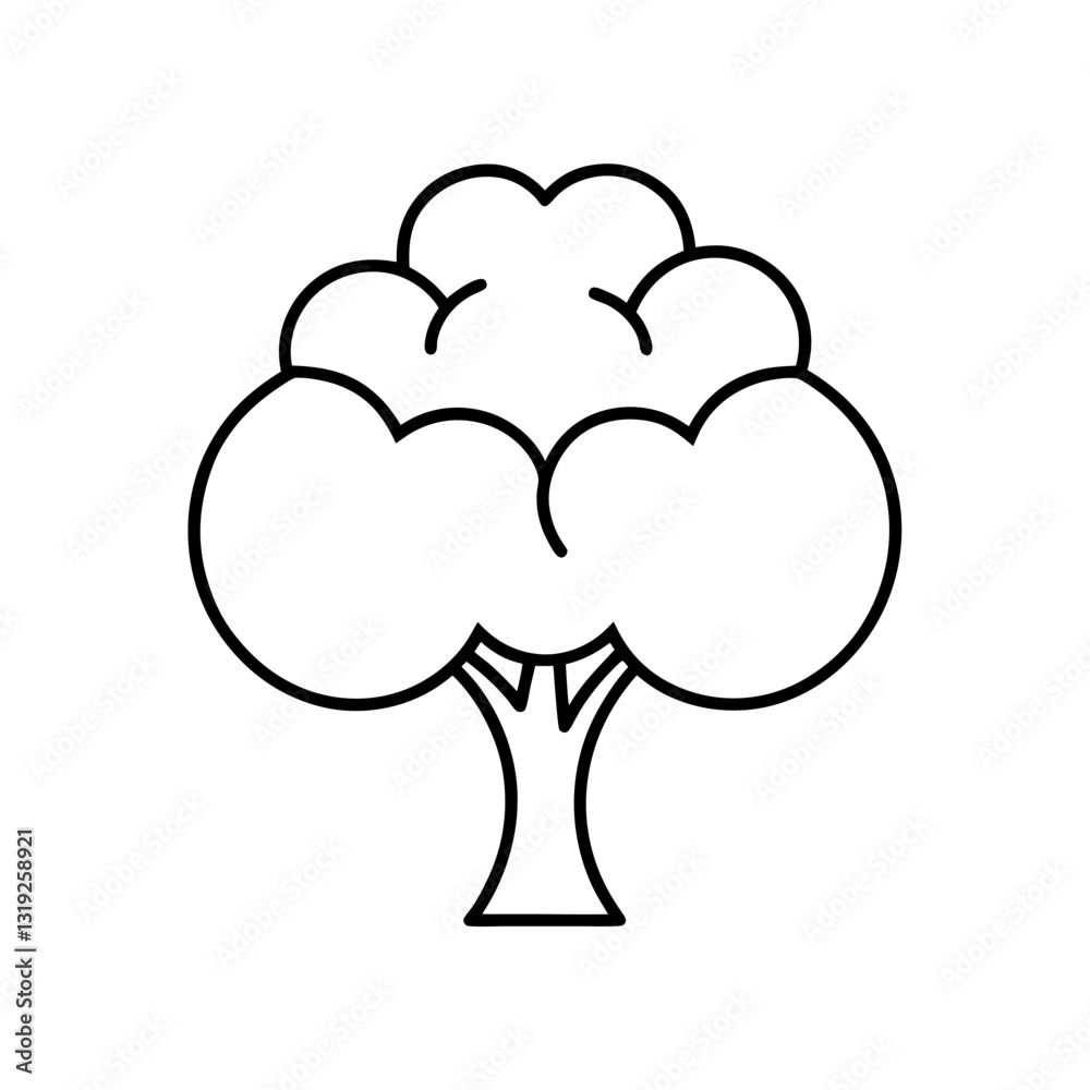 Tree icon Modern Logo linocut vector illustration Tree icon Modern Logo linocut vector illustration