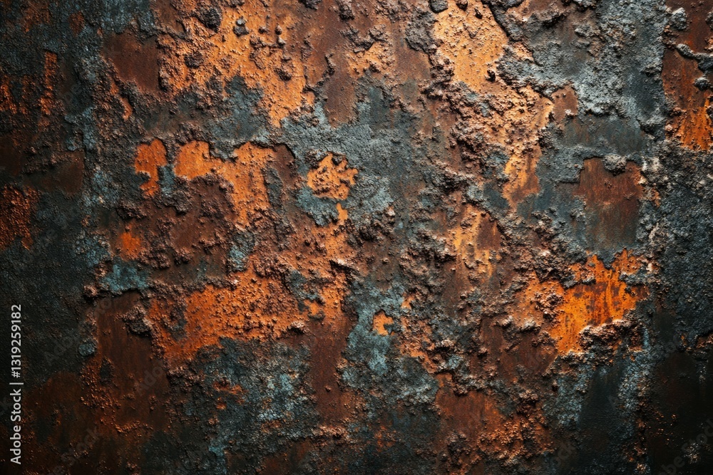 Rusty metal surface with textured detail. Neural network AI generated Rusty metal surface with textured detail. Neural network AI generated