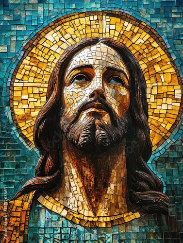 Close-up of Jesus Mosaic