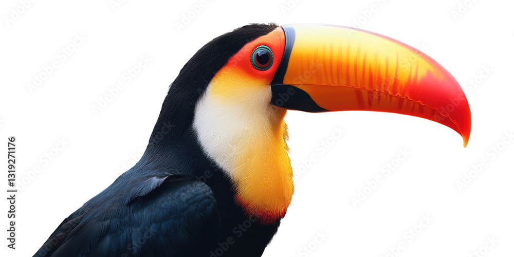 Fototapeta premium A toucan isolated on white background.