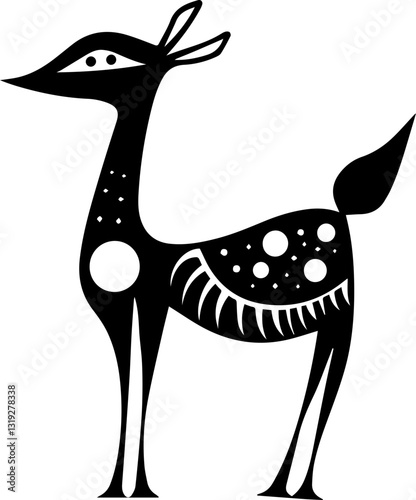 Deer vector illustration simple design