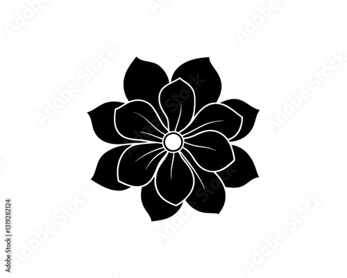 creative details magnolia icon Vector Illustration