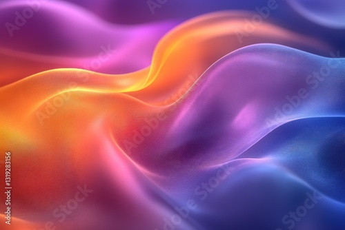 Abstract Colorful Wavy Background with Flowing Gradient Texture