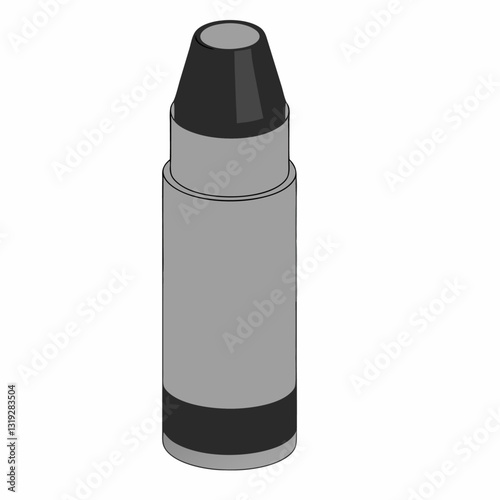 Threedimensional thermos bottle vector  illustration