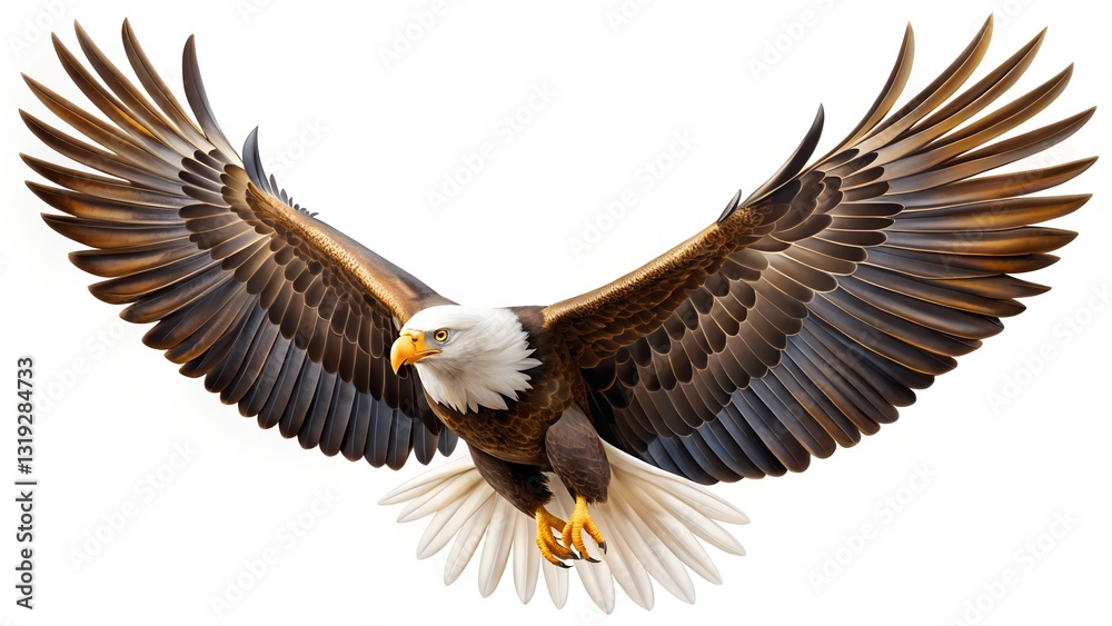Obraz premium bald eagle isolated on white