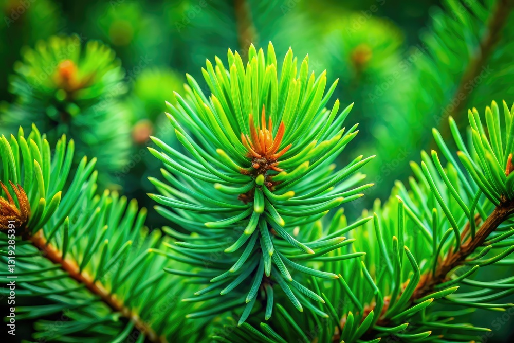 Vibrant green pine boughs, showcasing the rich texture and detail of healthy needles in stunning nature photography. Vibrant green pine boughs, showcasing the rich texture and detail of healthy needles in stunning nature photography.