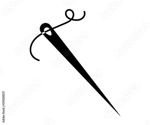 Needle icon. Vector sewing needle illustration.