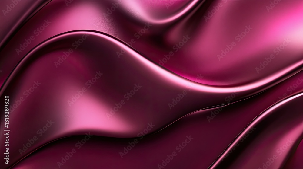 Obraz premium Abstract image of deep pink flowing fabric waves background texture