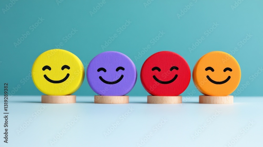 Colorful Smiley Faces: A Symbol of Happiness and Positivity Colorful Smiley Faces: A Symbol of Happiness and Positivity