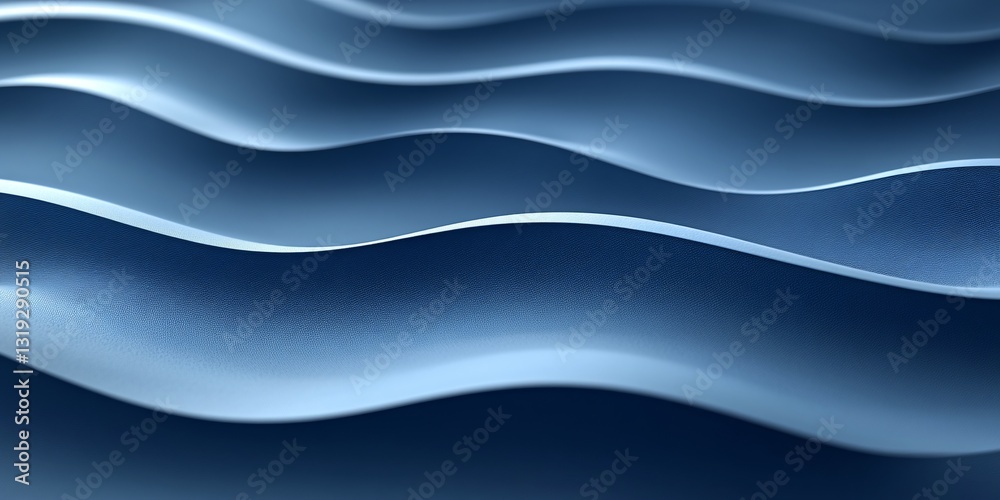 Fototapeta premium smooth blue waves abstract background for creative projects