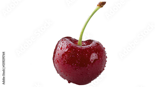 Isolated sweet merry cherry over black background, fresh cherry fruit, Juicy and tasty Fruit, Healthy Food, 
Cherries with water drops
