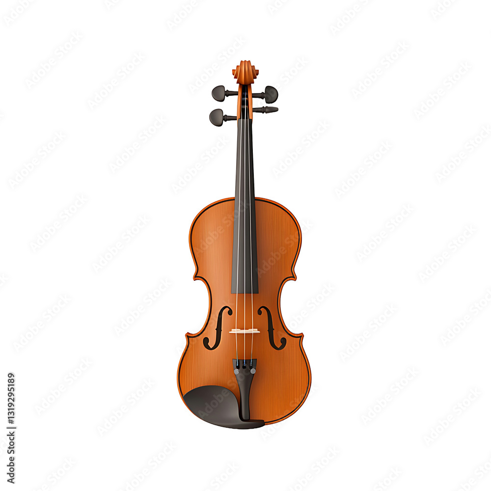 Fototapeta premium A classic stringed instrument, the violin, displayed against a dark background. A symbol of musical expression. A violin represents beauty and emotion.