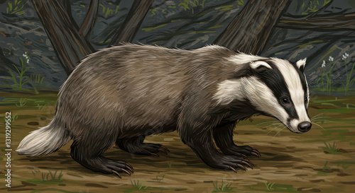 Exploring Badger Behavior in Their Natural Forest Habitat: A Wildlife Study on Ecosystem Dynamics and Conservation