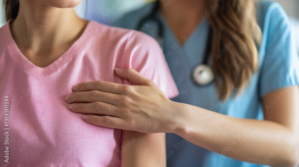 Caregiver Comforting Patient in Medical Healthcare Environment