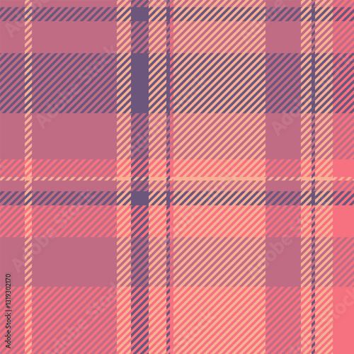 Internet check plaid seamless, woman texture tartan fabric. Handkerchief vector background pattern textile in red and orange colors.